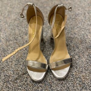 Elegant Silver Women's Heels